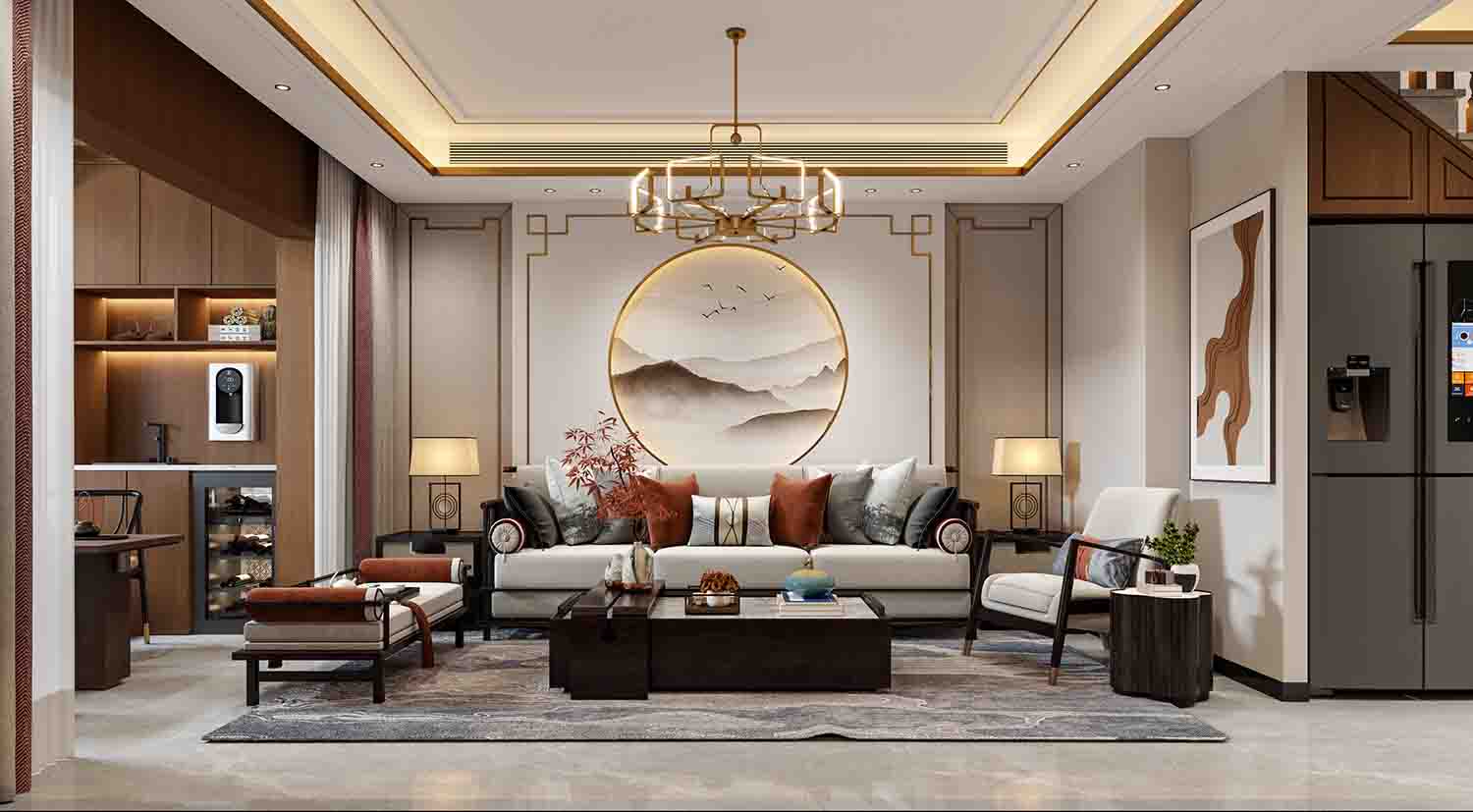 连城新苑大平层新中式风格