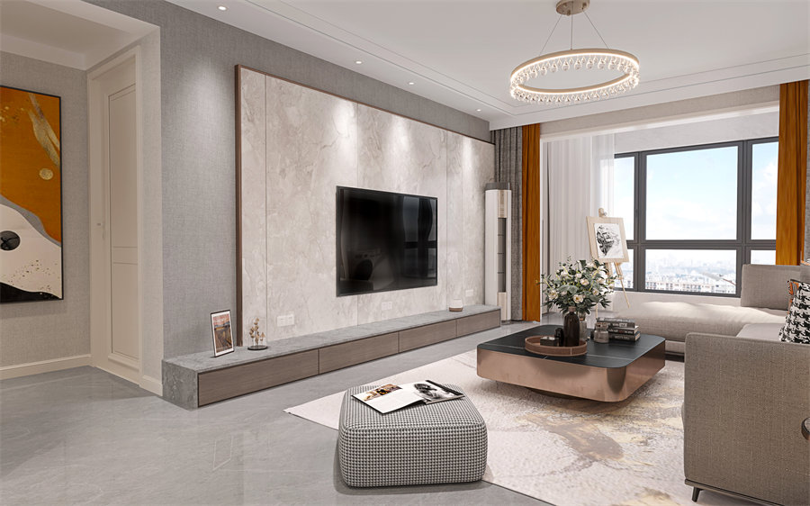 闵富花园126m²  三居室轻奢装修效果案例